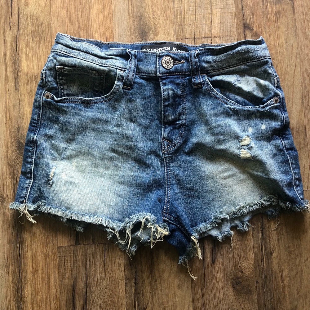 Express High Waist Jean Shorts